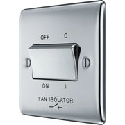 BG Electrical Nexus Metal Polished Chrome - Triple pole fan isolator