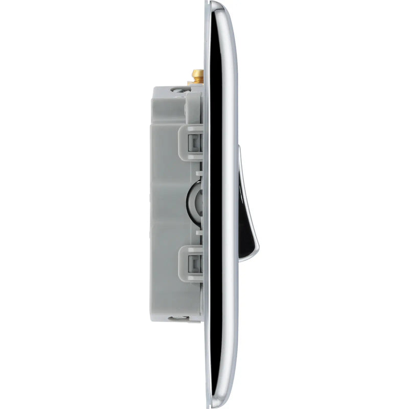 BG Electrical Nexus Metal Polished Chrome - Triple pole fan isolator