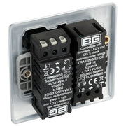 BG Electrical Nexus Metal Polished Chrome - Double, 2 way push 200W