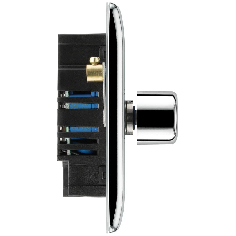 BG Electrical Nexus Metal Polished Chrome - Double, 2 way push 200W