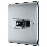 BG Electrical Nexus Metal Polished Chrome - Single, 2 way push 200W