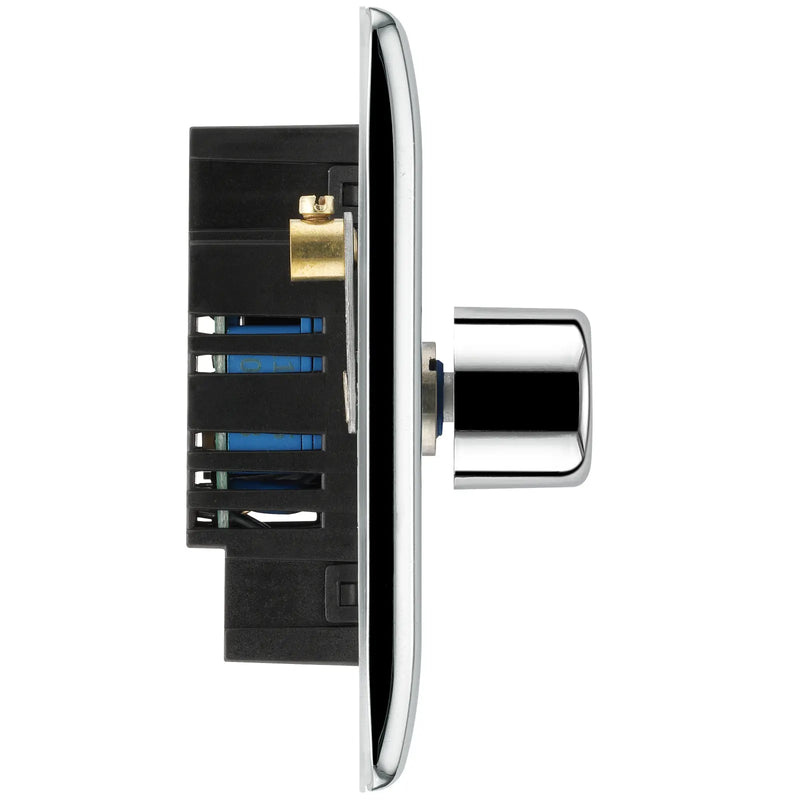 BG Electrical Nexus Metal Polished Chrome - Single, 2 way push 200W