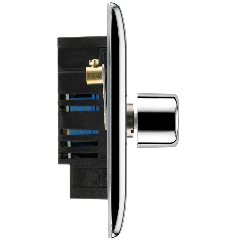 BG Electrical Nexus Metal Polished Chrome - Quadruple, 2 way push 200W