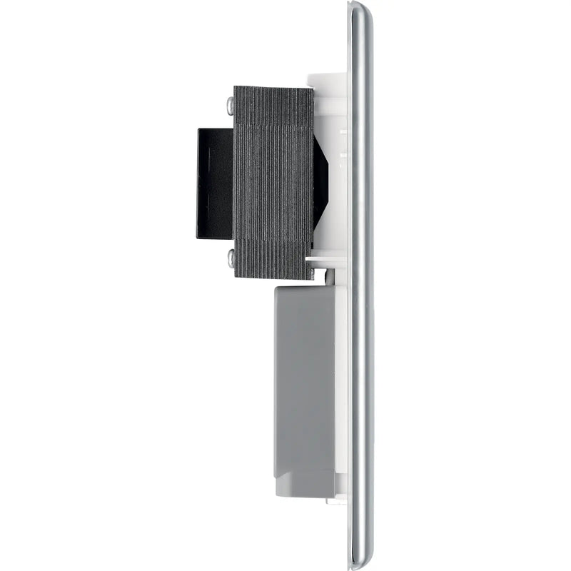 BG Electrical Nexus Metal Polished Chrome - 115/240V dual voltage shaver socket