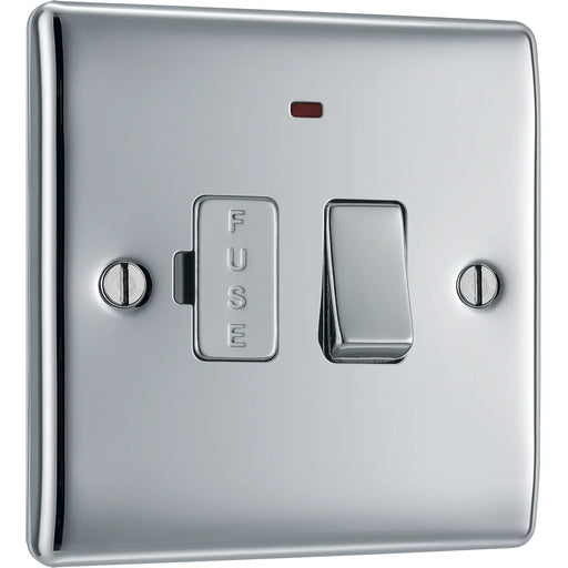 BG Electrical Nexus Metal Polished Chrome - Switched and fused with indicator