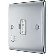 BG Electrical Nexus Metal Polished Chrome - Unswitched and fused with flex outlet