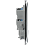 BG Electrical Nexus Metal Polished Chrome - Unswitched and fused with flex outlet