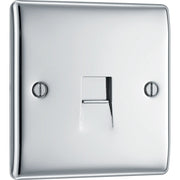 BG Electrical Nexus Metal Polished Chrome - Single, telephone socket, secondary