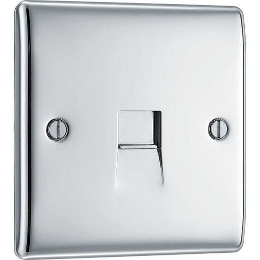 BG Electrical Nexus Metal Polished Chrome - Single, telephone socket, secondary