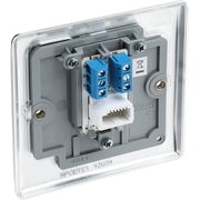 BG Electrical Nexus Metal Polished Chrome - Single, telephone socket, secondary