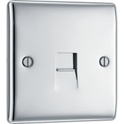 BG Electrical Nexus Metal Polished Chrome - Single, telephone socket, master