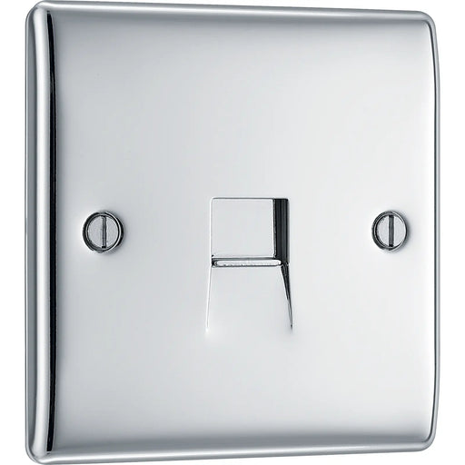 BG Electrical Nexus Metal Polished Chrome - Single, telephone socket, master