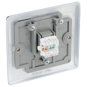 BG Electrical Nexus Metal Polished Chrome - Single, RJ45 data socket