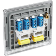 BG Electrical Nexus Metal Polished Chrome - Double, telephone socket, master