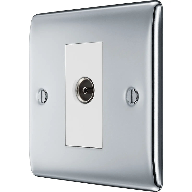 BG Electrical Nexus Metal Polished Chrome - Single, isolated, co-axial