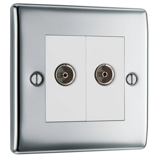 BG Electrical Nexus Metal Polished Chrome - Double, co-axial