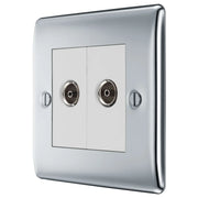 BG Electrical Nexus Metal Polished Chrome - Double, co-axial