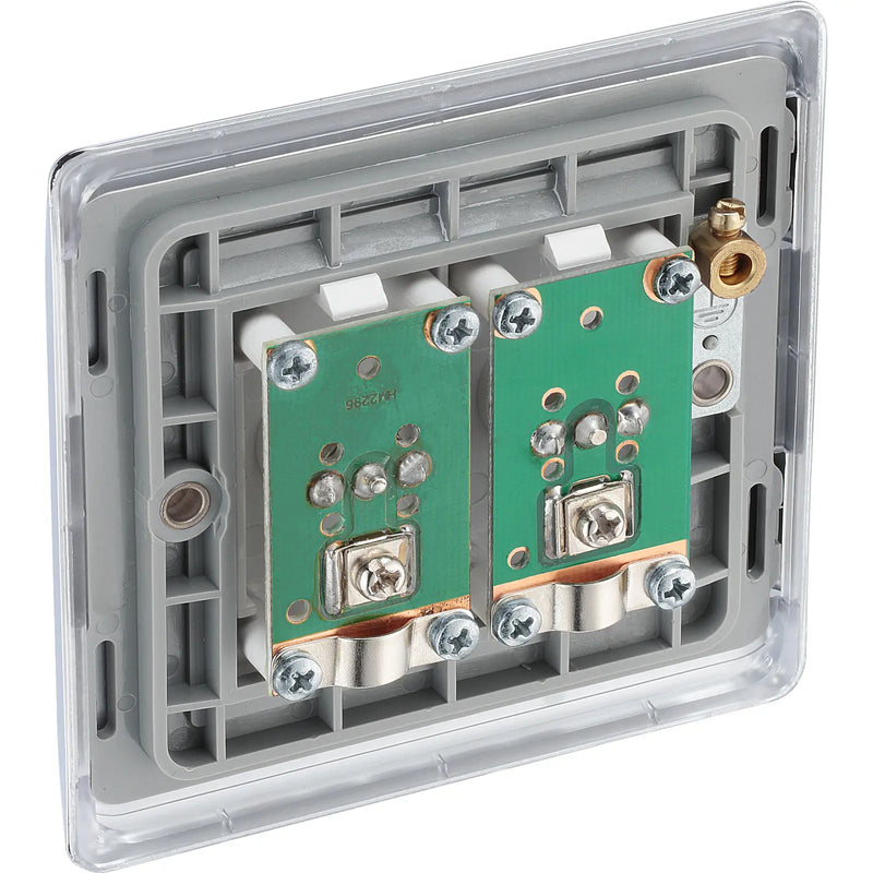 BG Electrical Nexus Metal Polished Chrome - Double, TV/FM