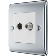 BG Electrical Nexus Metal Polished Chrome - Double, satellite and co-axial