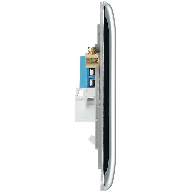BG Electrical Nexus Metal Polished Chrome - Double, telephone socket, secondary