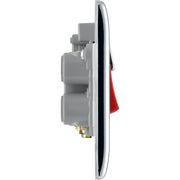 BG Electrical Nexus Metal Polished Chrome - 45A double pole, with switched socket and indicators