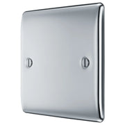 BG Electrical Nexus Metal Polished Chrome - Single, blank plate