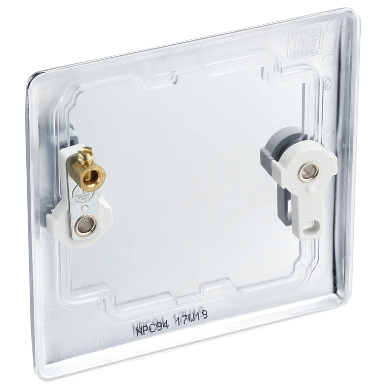 BG Electrical Nexus Metal Polished Chrome - Single, blank plate