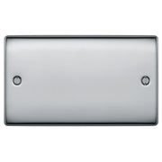 BG Electrical Nexus Metal Polished Chrome - Double, blank plate