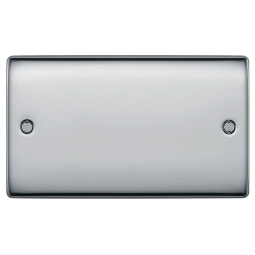 BG Electrical Nexus Metal Polished Chrome - Double, blank plate
