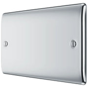 BG Electrical Nexus Metal Polished Chrome - Double, blank plate