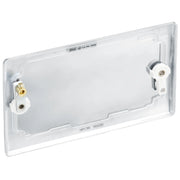 BG Electrical Nexus Metal Polished Chrome - Double, blank plate
