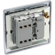 BG Electrical Nexus Metal Polished Chrome - 3 pole fan isolator, fused