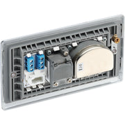 BG Electrical Nexus Metal Polished Chrome - Quadplex, 2 x sat, BT outlet and co-ax returned - screened
