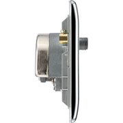 BG Electrical Nexus Metal Polished Chrome - Quadplex, 2 x sat, BT outlet and co-ax returned - screened