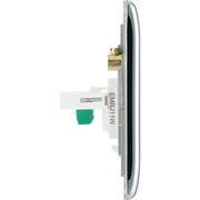 BG Electrical Nexus Metal Polished Chrome - Double, RJ11 telephone socket