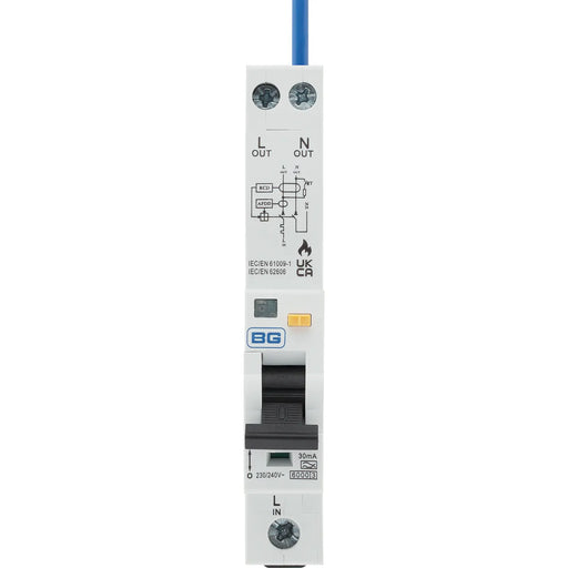 BG Circuit Protection AFDD - Unidirectional 6A AFDD combined RCBO B Curve Type A