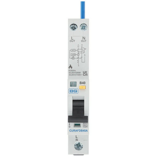 BG Circuit Protection AFDD - Unidirectional 40A AFDD combined RCBO B Curve Type A