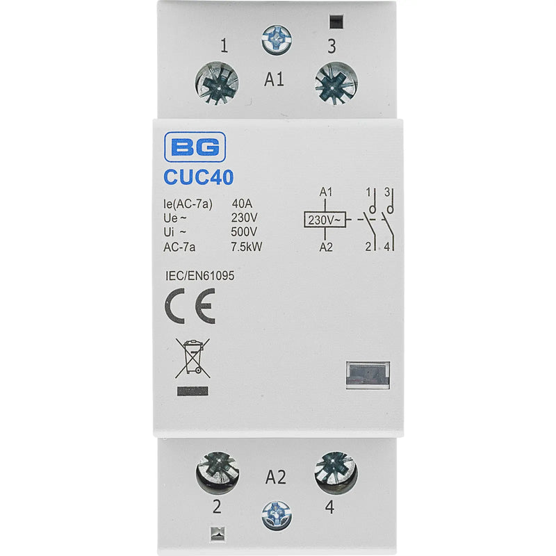 BG Circuit Protection Control Devices - Contactor 40A double pole