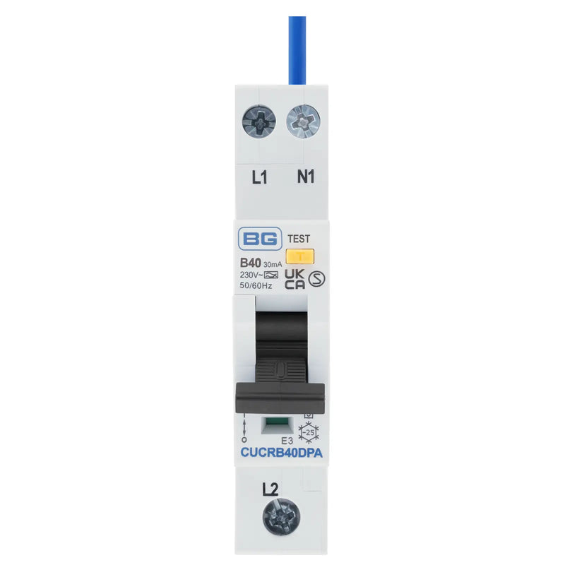 BG Circuit Protection RCBO - Bidirectional 40A B Curve RCBO Type A 2P 1 Module