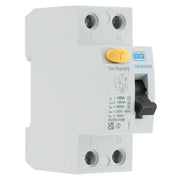 BG Circuit Protection RCD - Type A, Bidirectional RCD, Double Pole, 100A, 100mA, S-Type Time Delay, 2 module