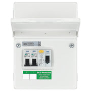 BG Circuit Protection IP20 Non Weatherproof - 4 module, 2 way, 40A Type A RCD, 2 MCB's