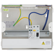 BG Circuit Protection Dual RCD - 9 module, 6 way, 100A Type A RCD, Type 2 SPD