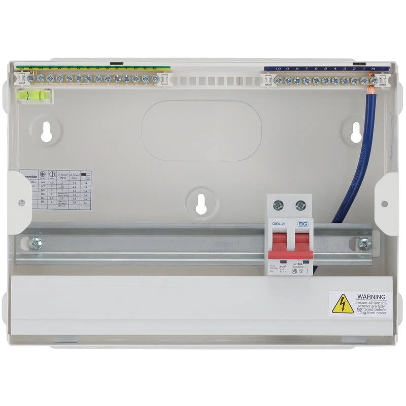 BG Circuit Protection Main Switch - 12 module, 10 way, 100A Main Switch