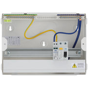 BG Circuit Protection RCD Incomer - 12 module, 9 way, 100A Type A RCD, Type 2 SPD