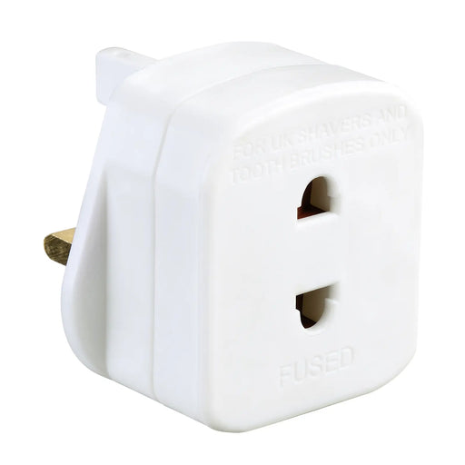 Masterplug Basic - Shaver Adaptor, 1A, White