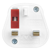 Masterplug Basic - Shaver Adaptor, 1A, White