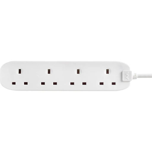 Masterplug Basic - 4 Sockets, 2m, 13A, White