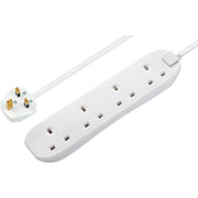 Masterplug Basic - 4 Sockets, 3m, 13A, White