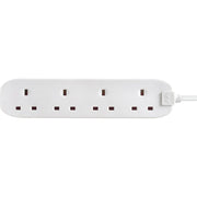 Masterplug Basic - 4 Sockets, 3m, 13A, White