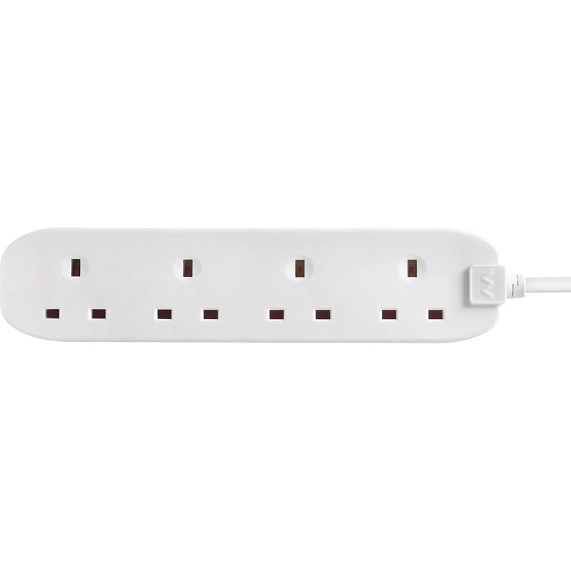 Masterplug Basic - 4 Sockets, 3m, 13A, White